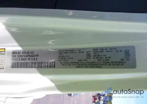 2023 Jeep Gladiator Sport S 4X4 from USA, damaged, VIN 1C6HJTAG2PL532749